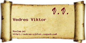 Vedres Viktor névjegykártya
